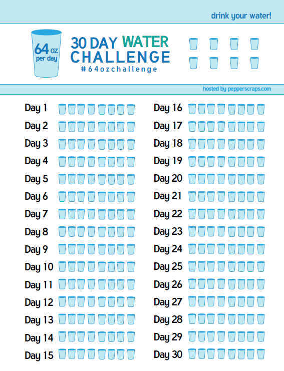 30 Day Water Tracker