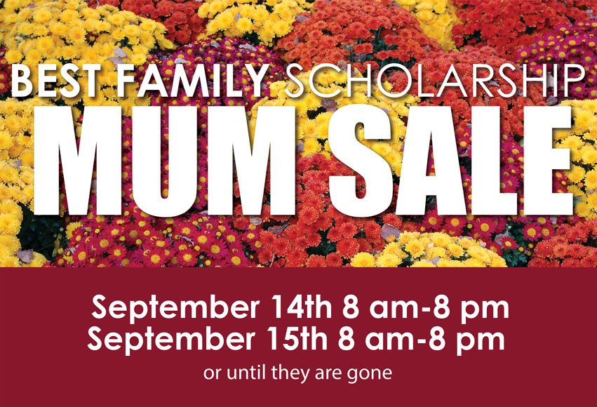 Annual Mum Sale to Benefit the CRMC Foundation Best Family Scholarship Fund
